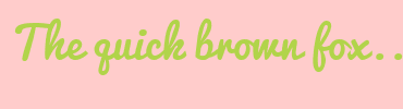 Image with Font Color B1D44A and Background Color FFCCCB